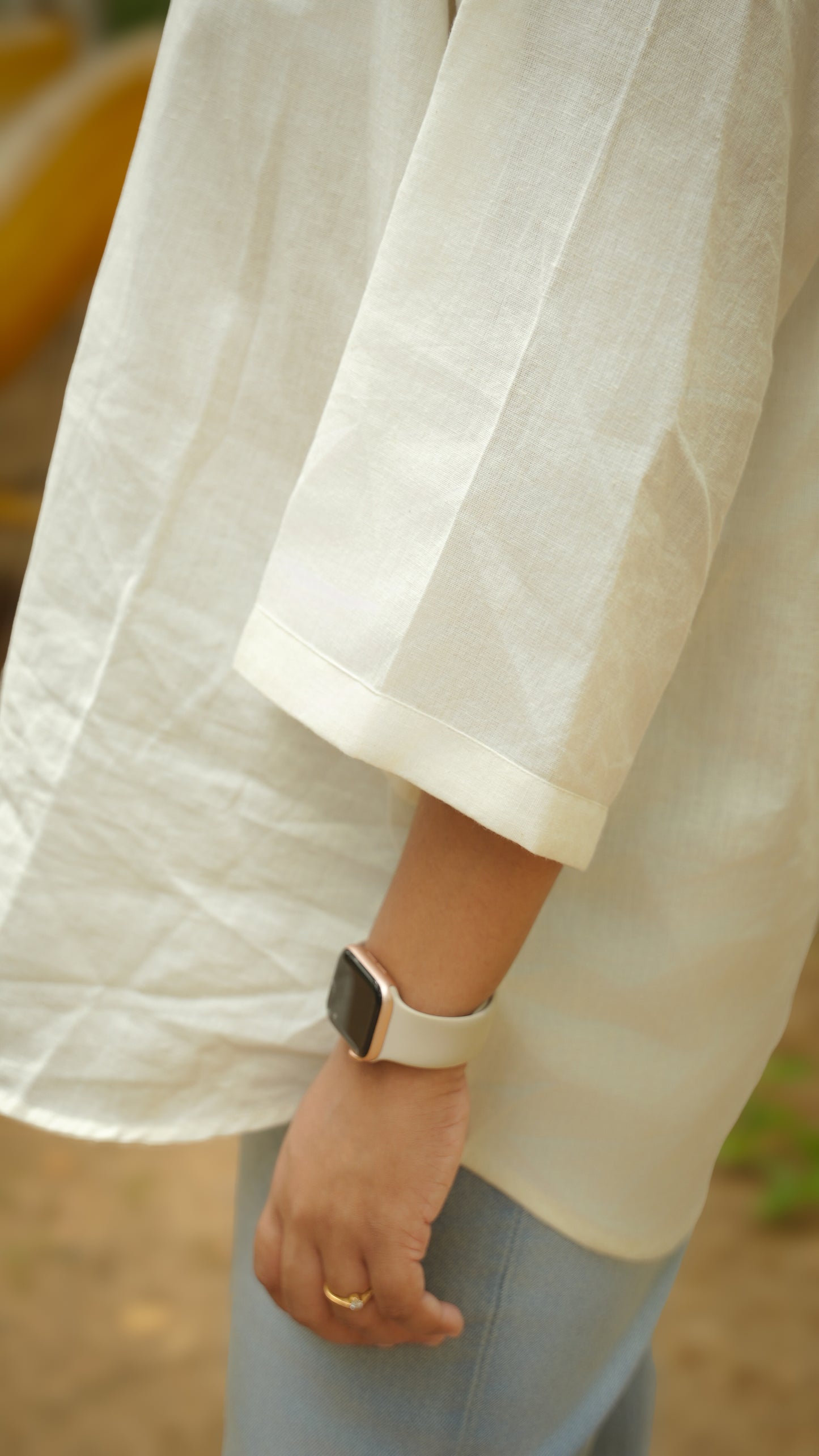 The Breezy Shirt - Off White (Oversized)