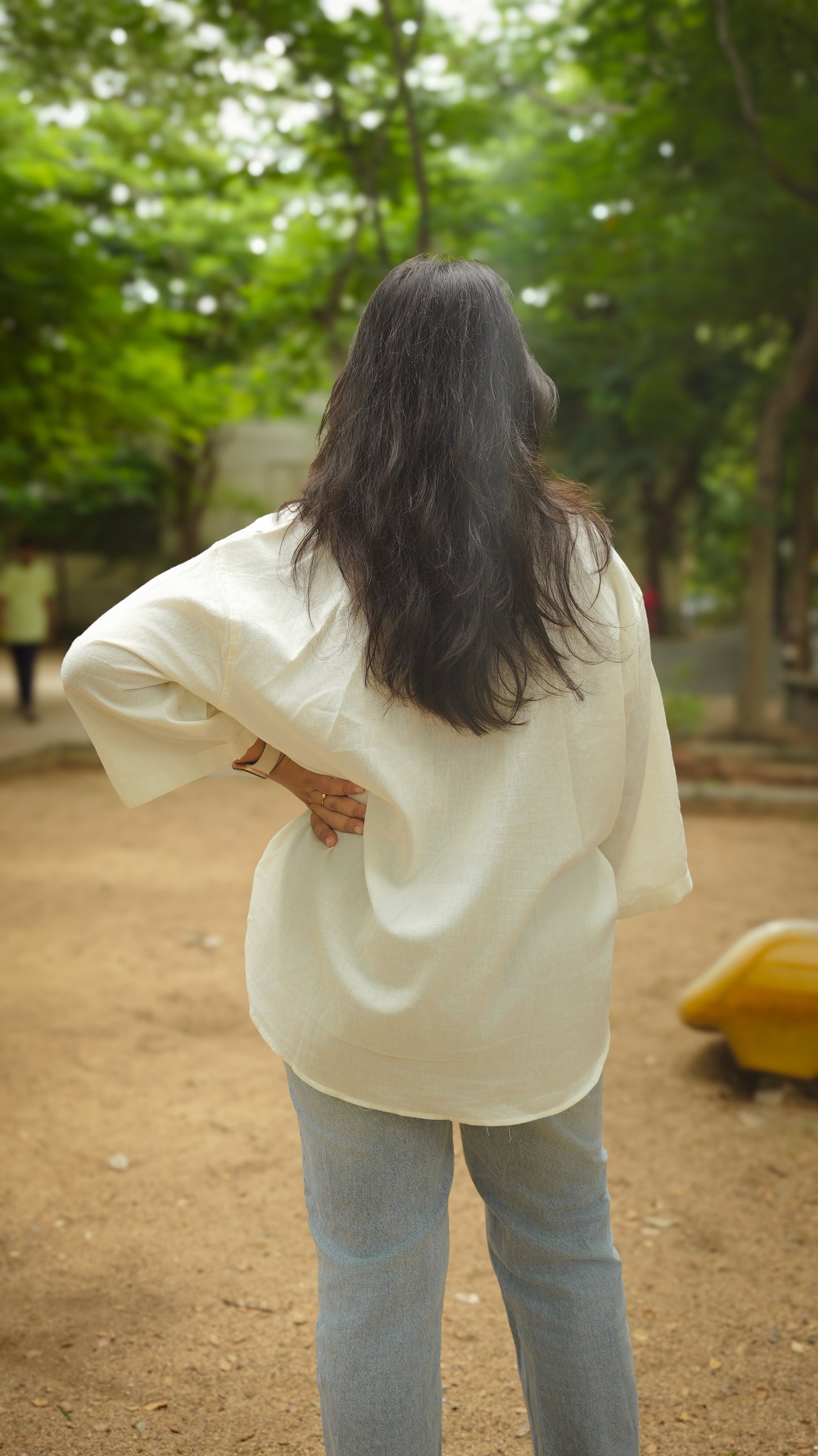 The Breezy Shirt - Off White (Oversized)