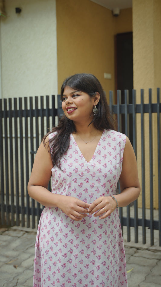 The Bloom Dress - Rose White