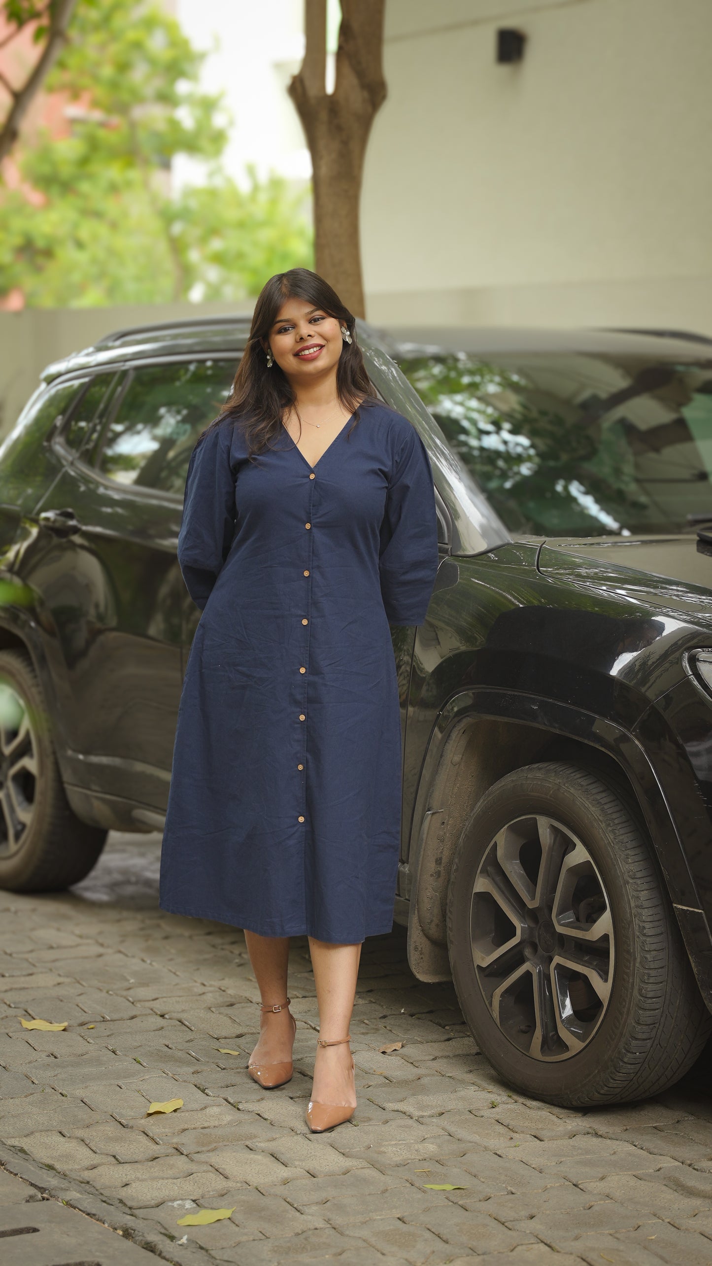 The Poise Dress - Indigo