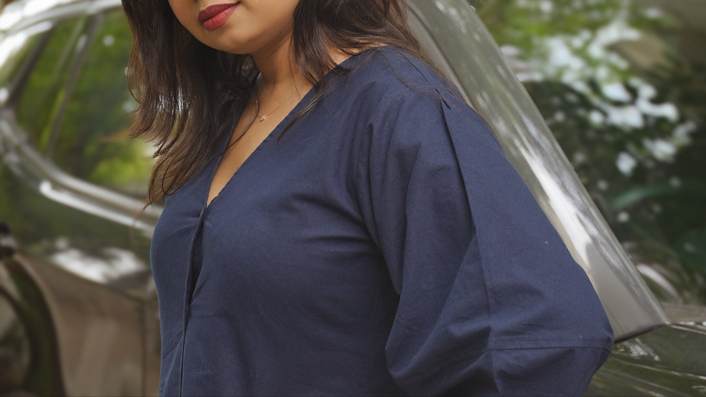 The Poise Dress - Indigo
