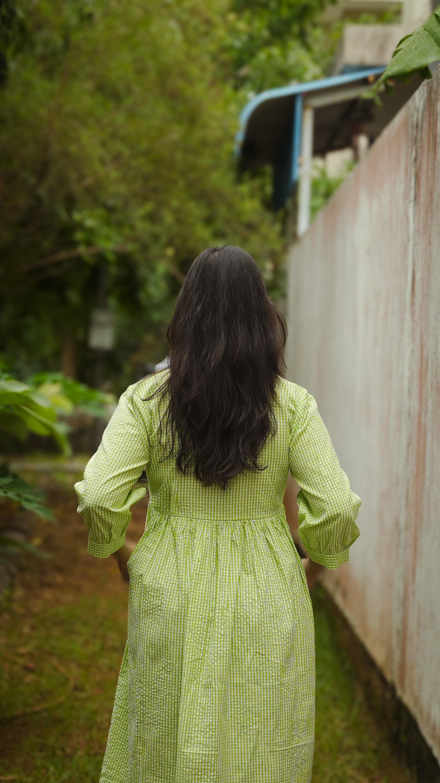 The Meadow Dress - Lime Check