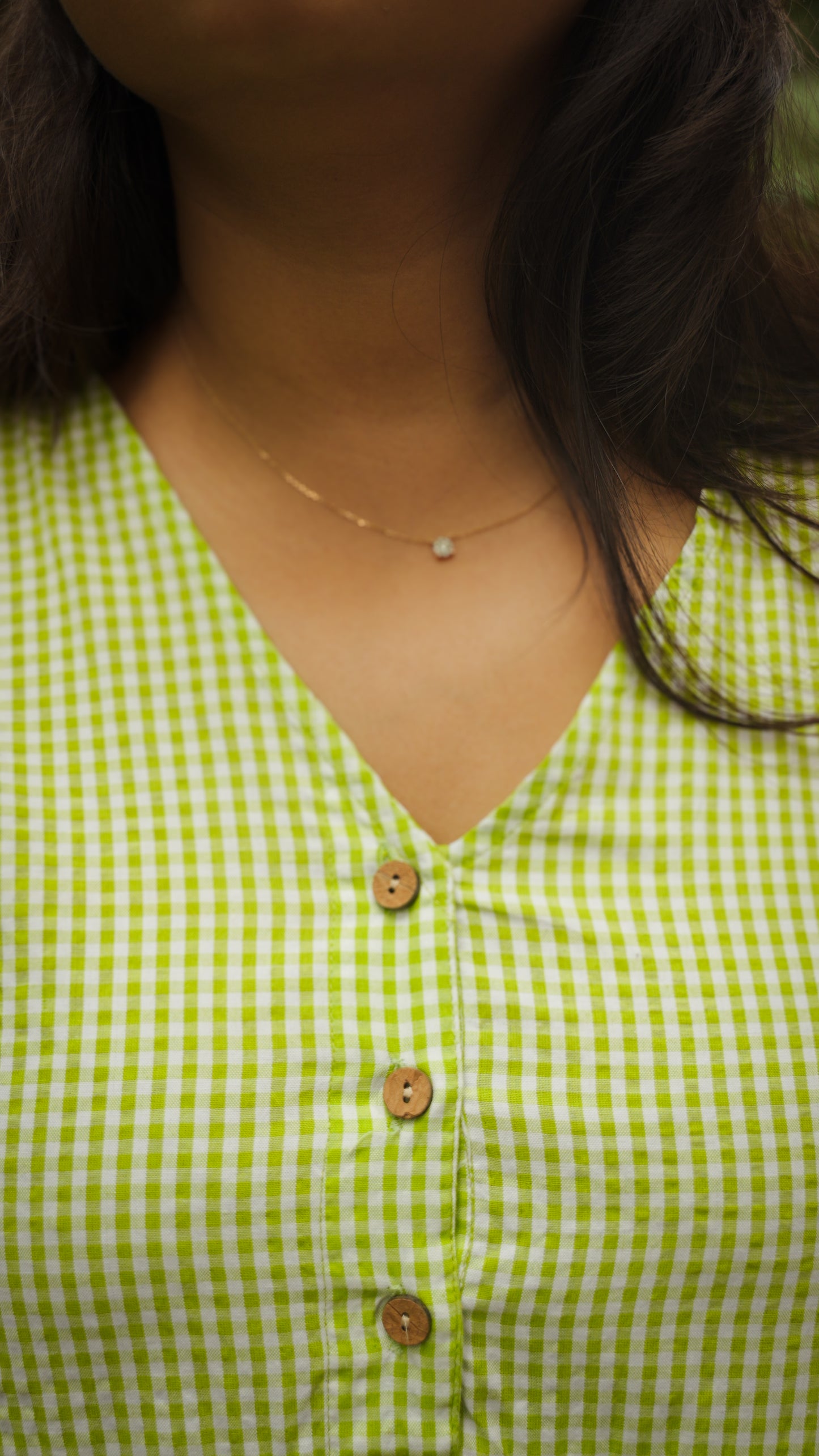 The Meadow Dress - Lime Check