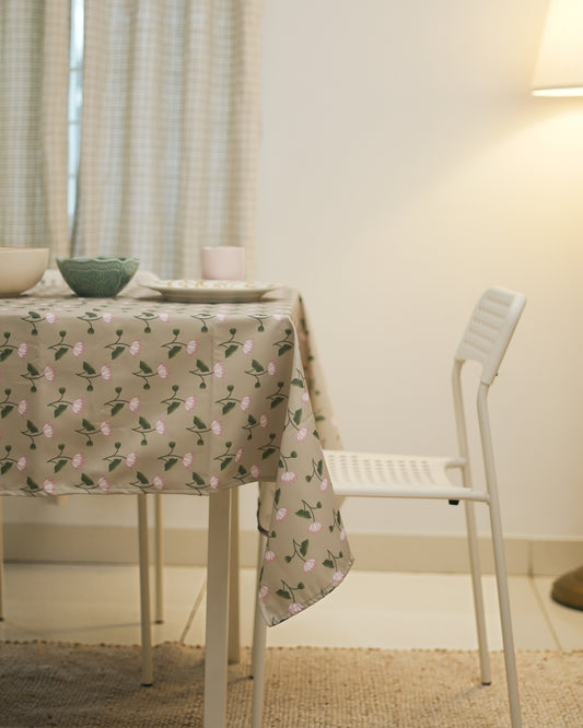 Pichwai Table Cloth - Lotus - Beige
