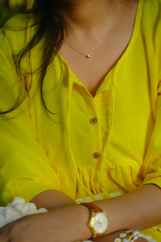 The Cafe Dress - Lemon Glow