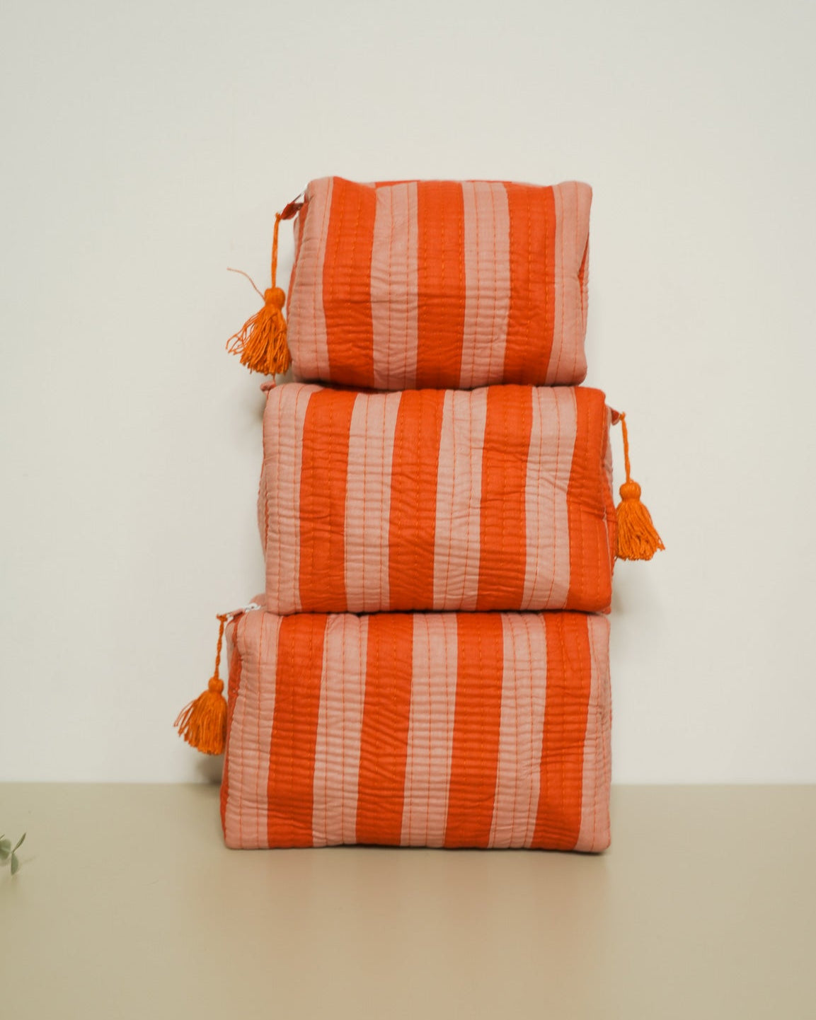 The Mini Sunday Pouch - Coral (Set of 3)
