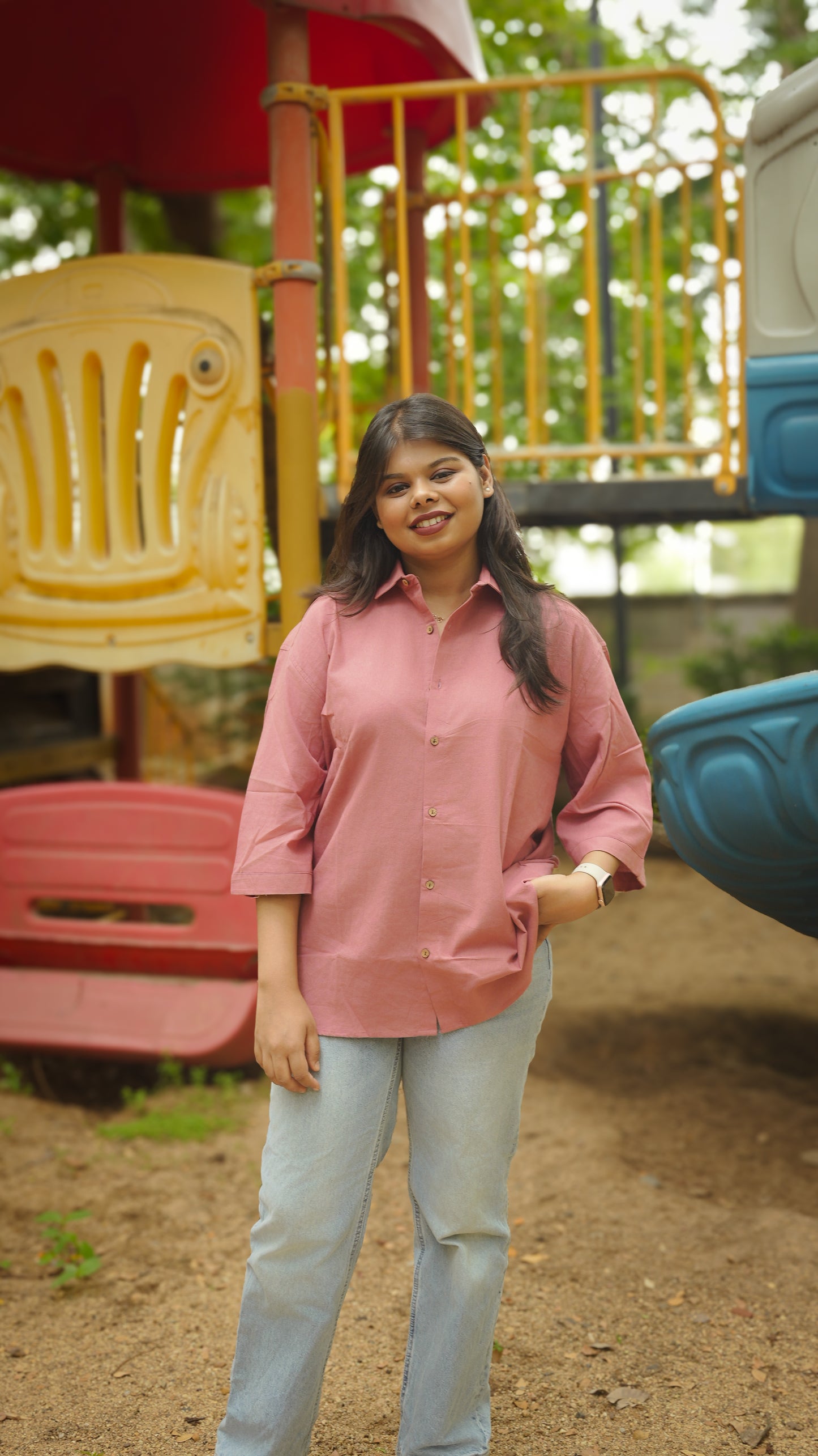 The Breezy Shirt - Dusty Rose (Oversized)