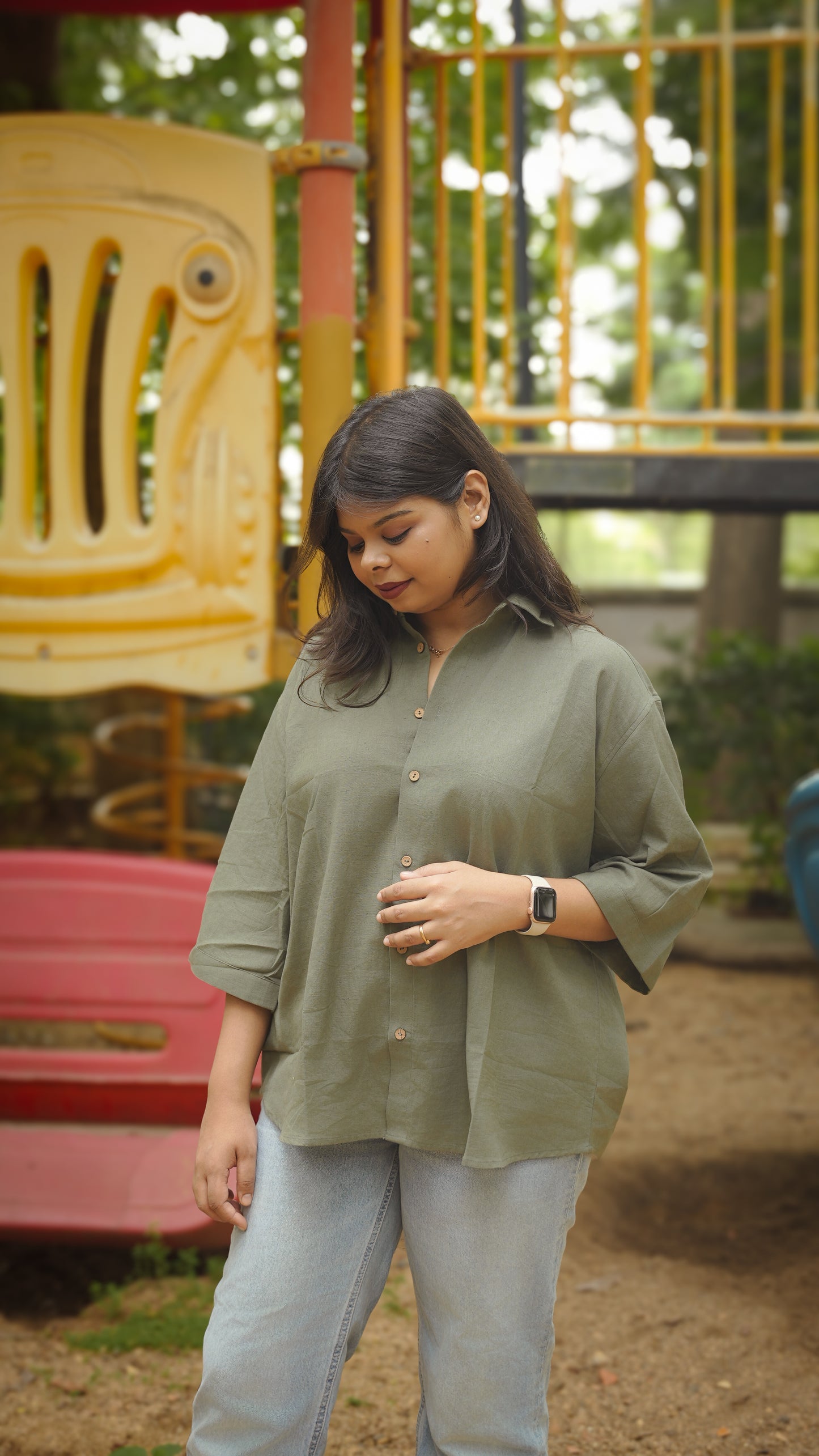 The Breezy Shirt - Rustic Green