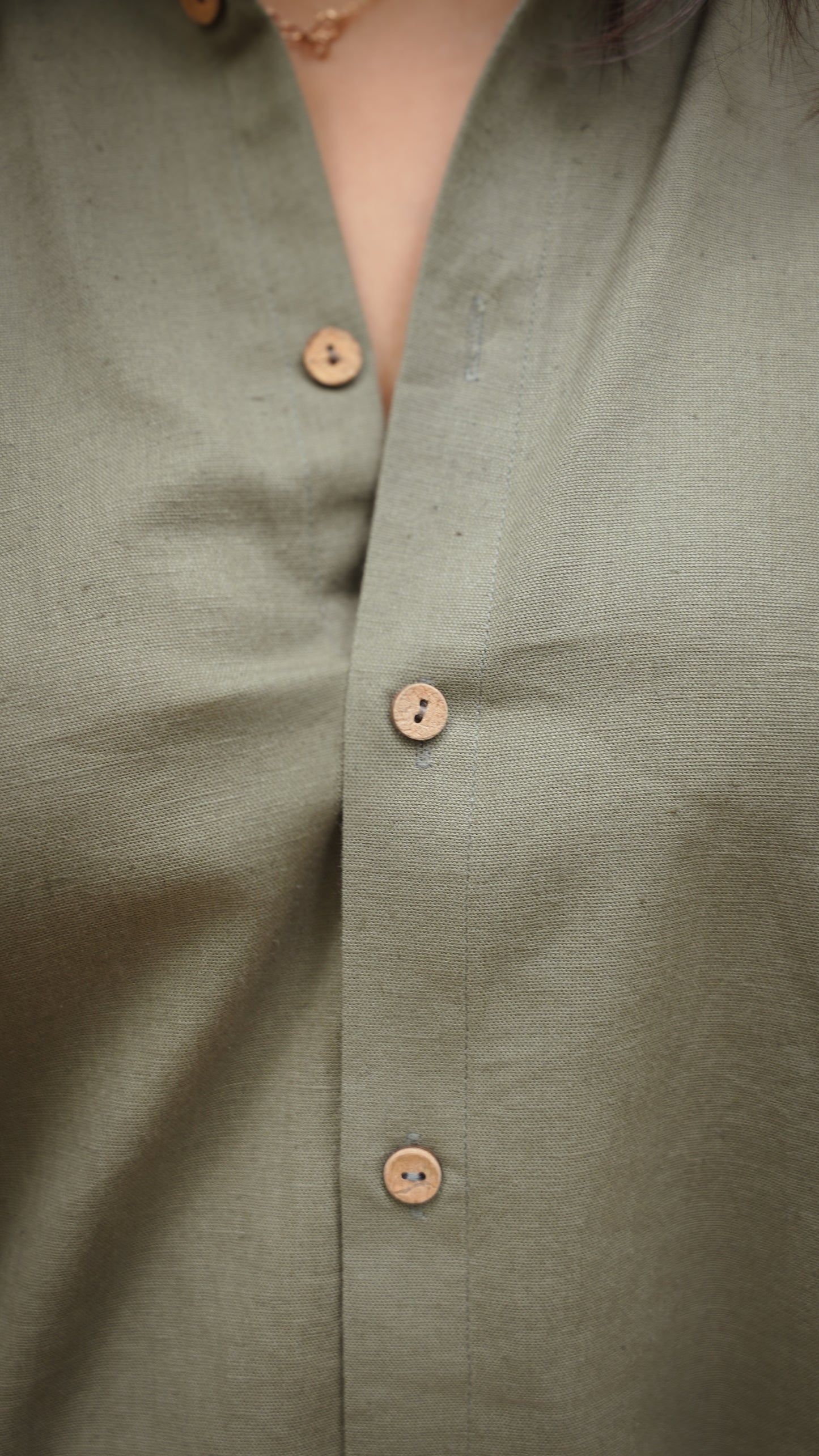 The Breezy Shirt - Rustic Green (Oversized)