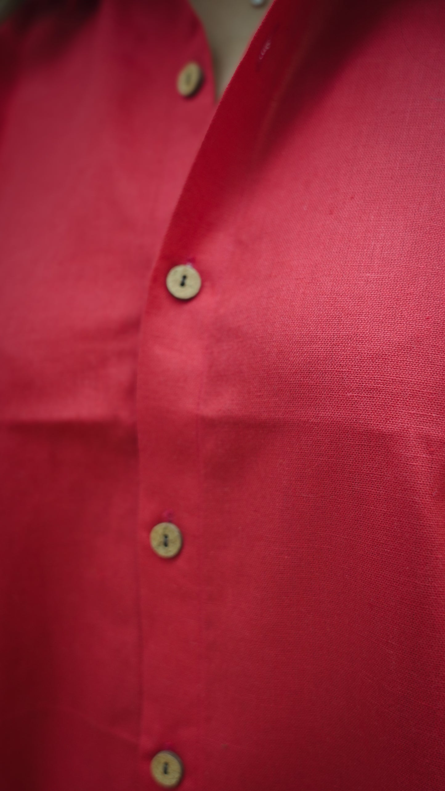The Breezy Shirt - Bright Red (Oversized)
