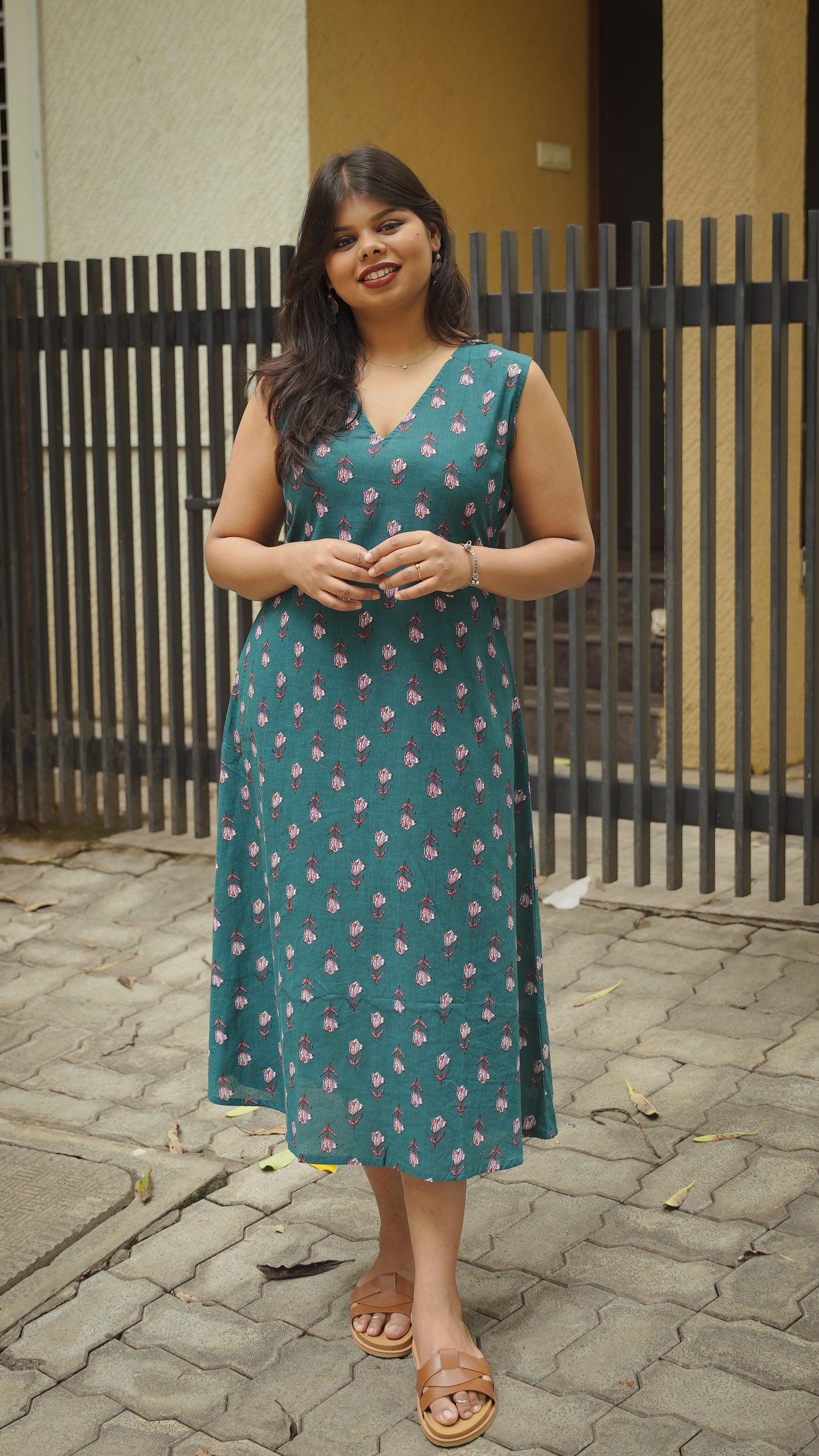 The Bloom Dress - Teal Blossom