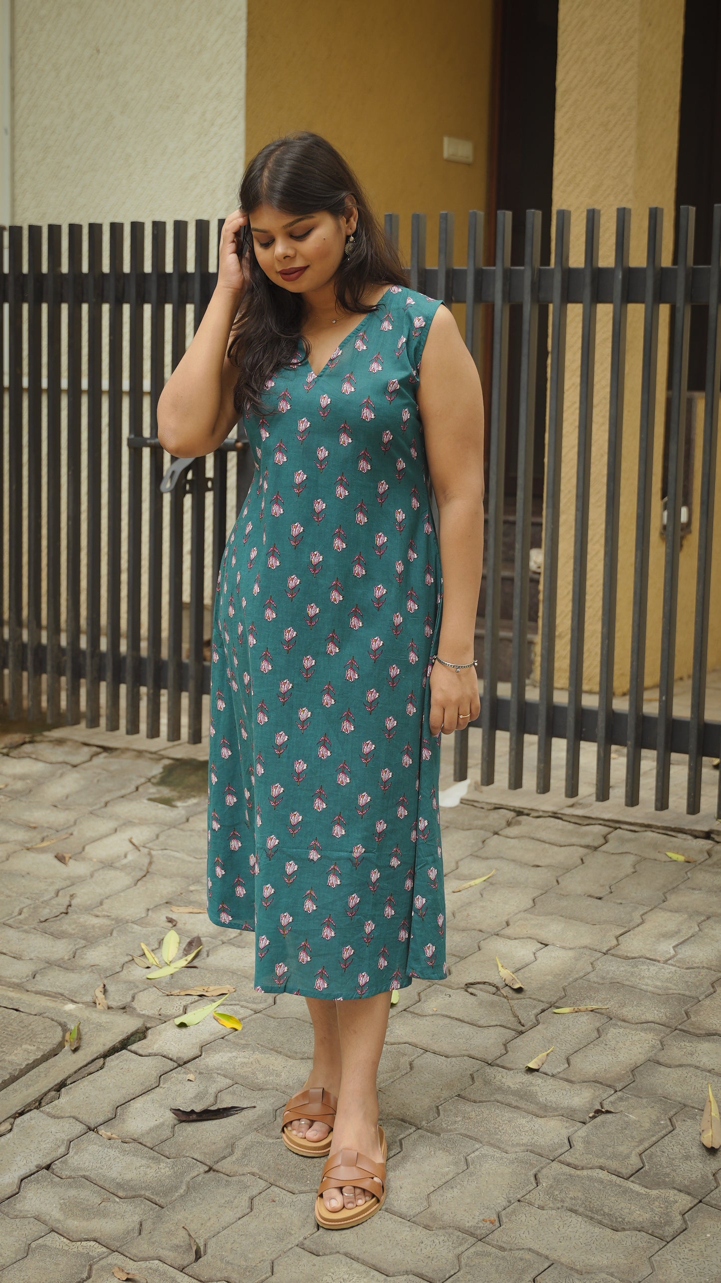 The Bloom Dress - Teal Blossom