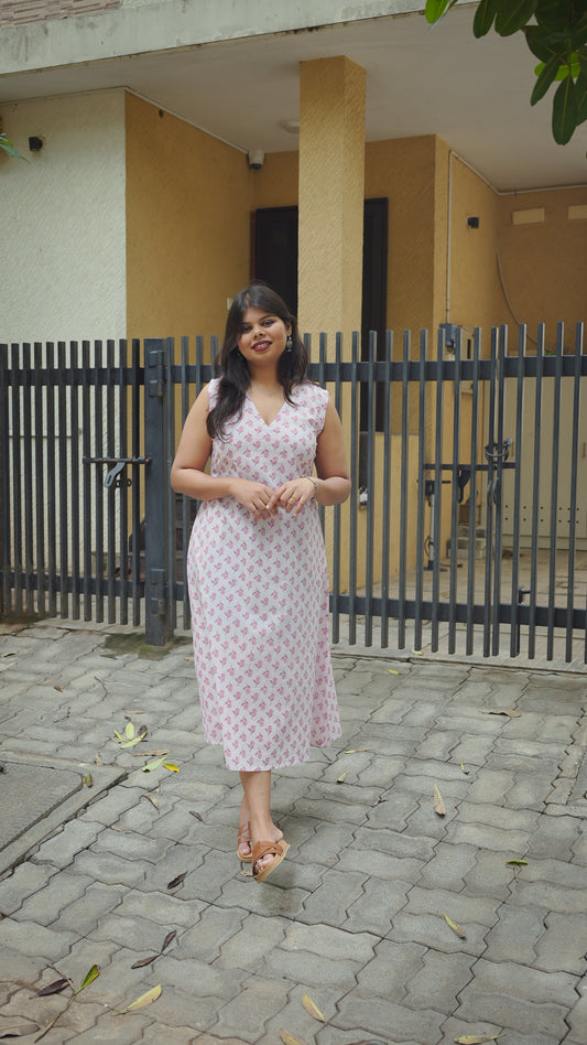 The Bloom Dress - Rose White