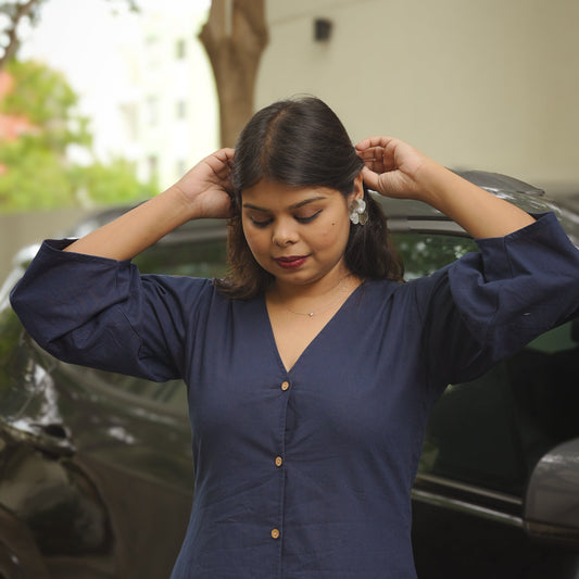 The Poise Dress - Indigo