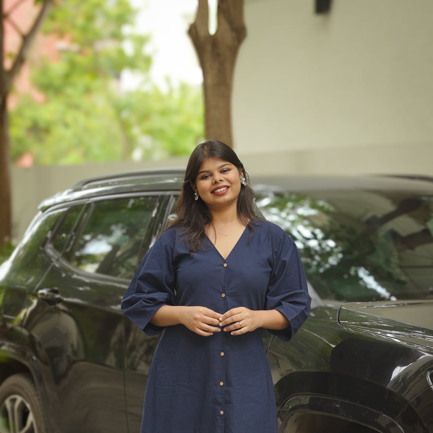 The Poise Dress - Indigo