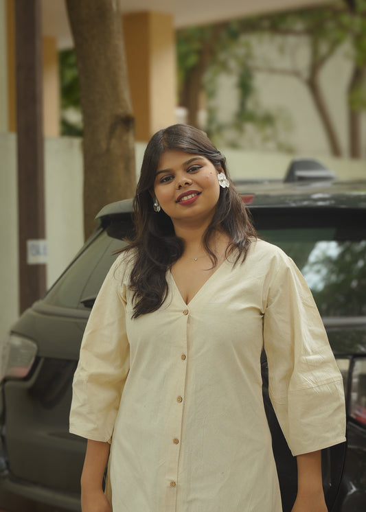 The Poise Dress - BEIGE