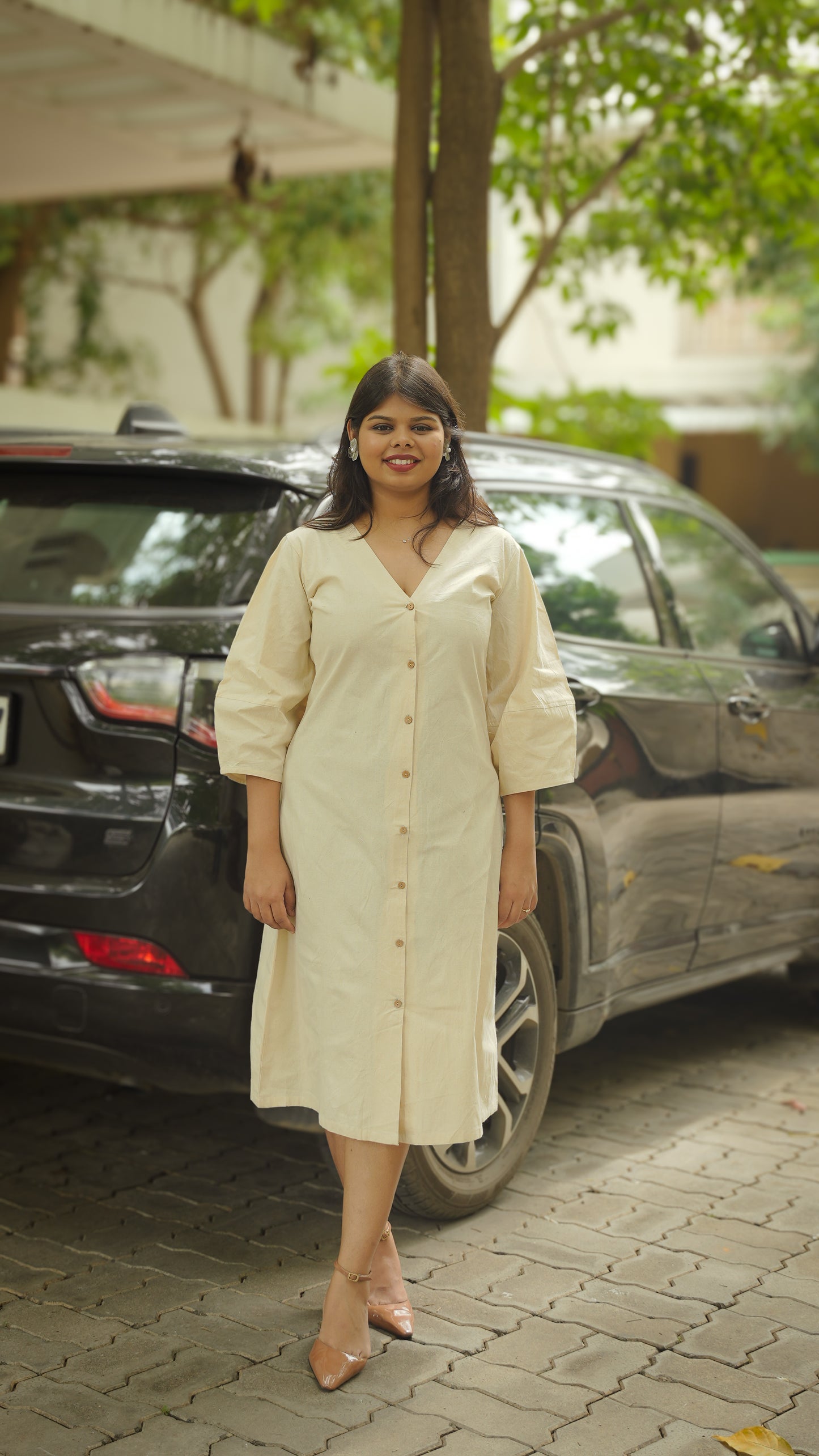 The Poise Dress - BEIGE