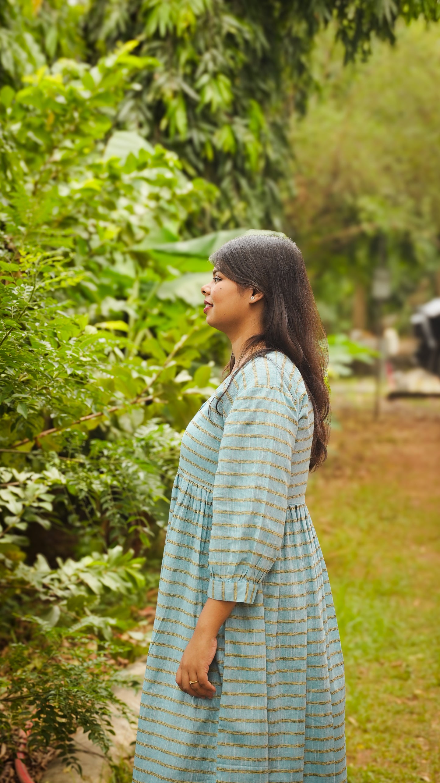 The Meadow Dress - Sky Stripe