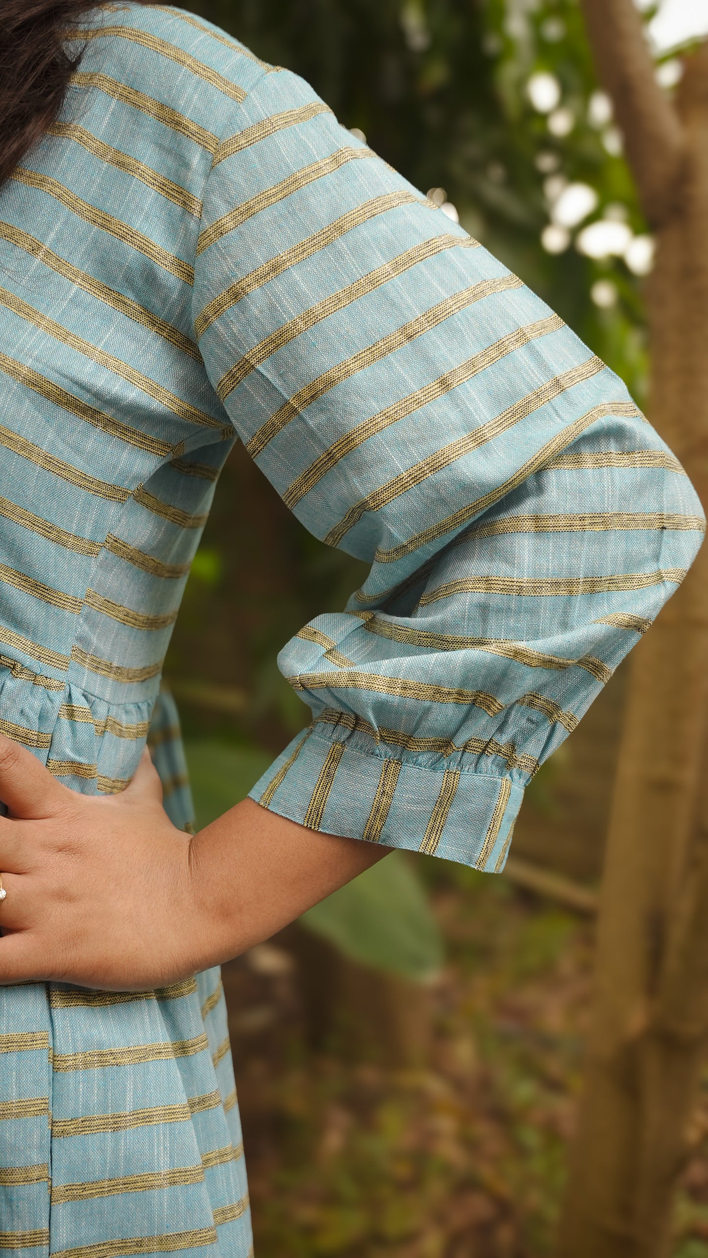 The Meadow Dress - Sky Stripe