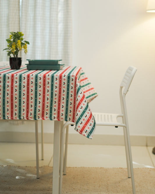 Christmas Table Cloth - Snowflake - White