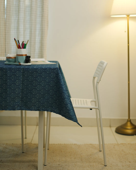 Ikkat Table Cloth -  Teal