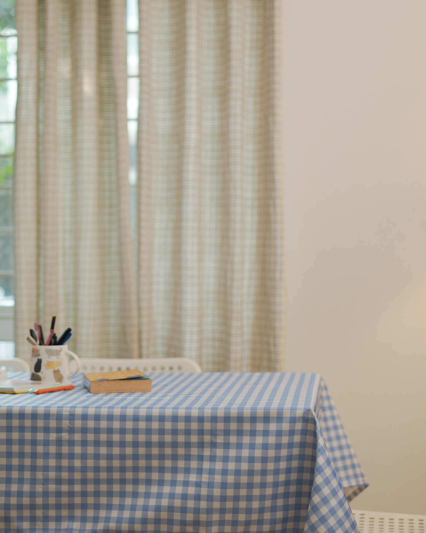 Checks Table Cloth - Gingham - Periwinkle
