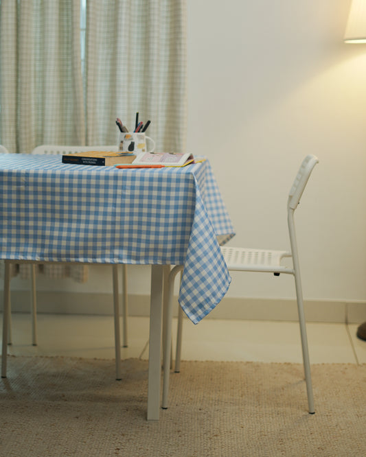 Checks Table Cloth - Gingham - Periwinkle