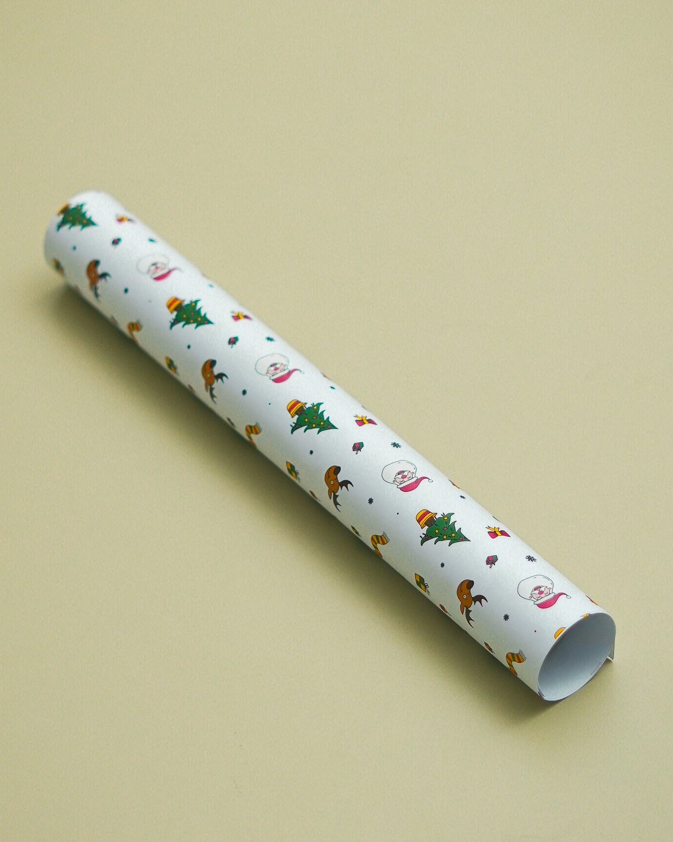 Christmas Wrapping Sheet - Cute White (Set of 4)