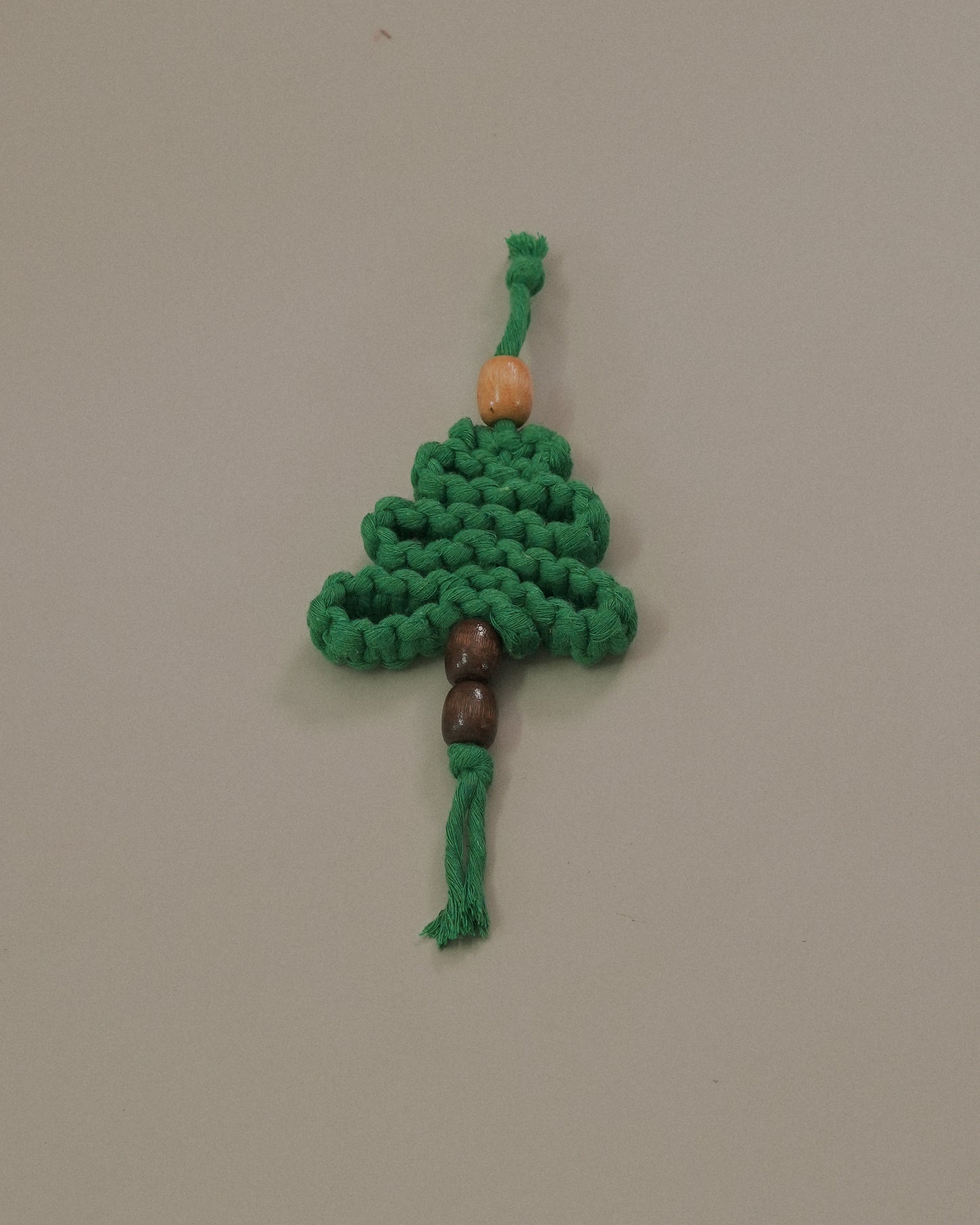 Handmade Macramé Christmas Tree Ornaments – Set of 5