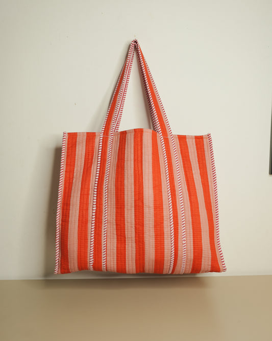 The Sunday Tote -  Coral