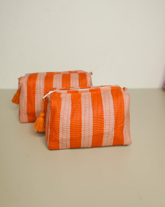 The Mini Sunday Pouch - Coral (Set of 3)