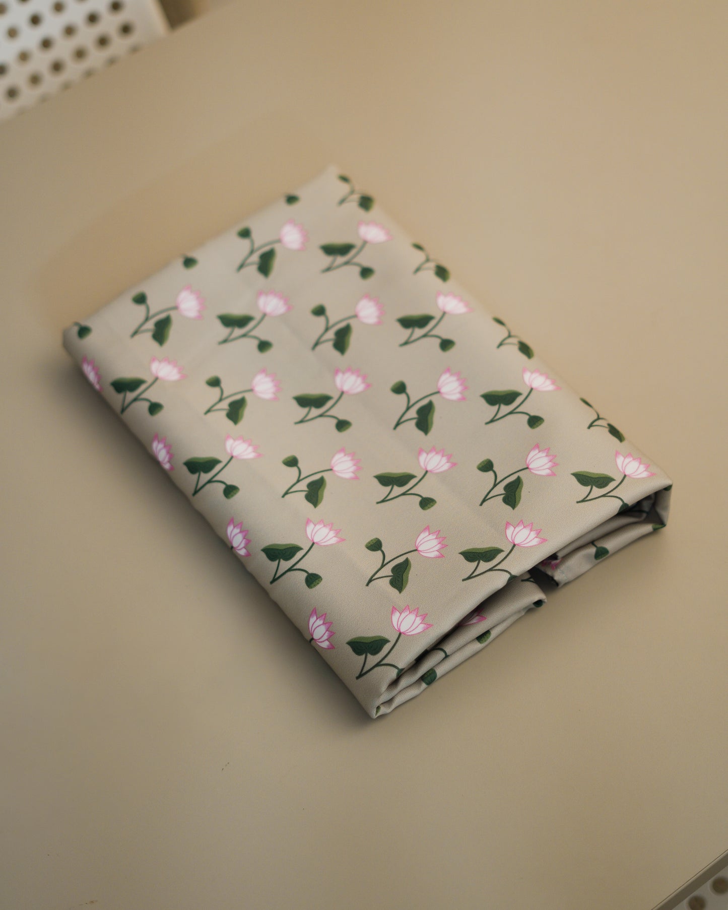 Pichwai Table Cloth - Lotus -  Beige